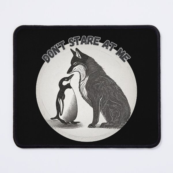 Item preview, Penguin and Wolf. Don't Stare At Me designed and sold by KrisRubinArt.