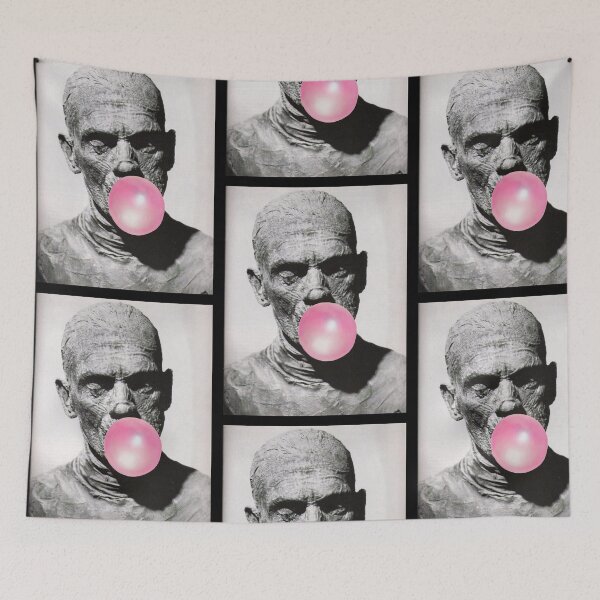 Item preview, The Mummy Boris Karloff Blowing Bubbles designed and sold by QuidnuncDesigns.