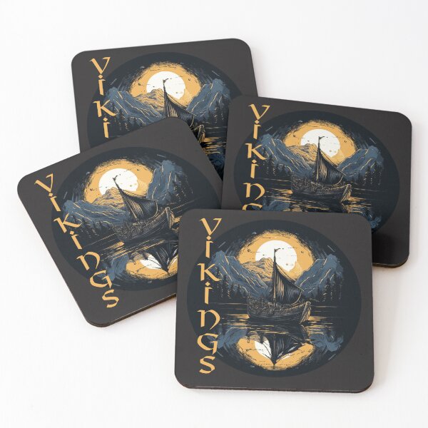 Item preview, Viking ship in the moonlight designed and sold by Andrea-Design.