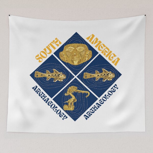 Item preview, South America Archaeology - Gold Treasures of Ancient Cultures - Gift for Archaeologists designed and sold by Carola-art.