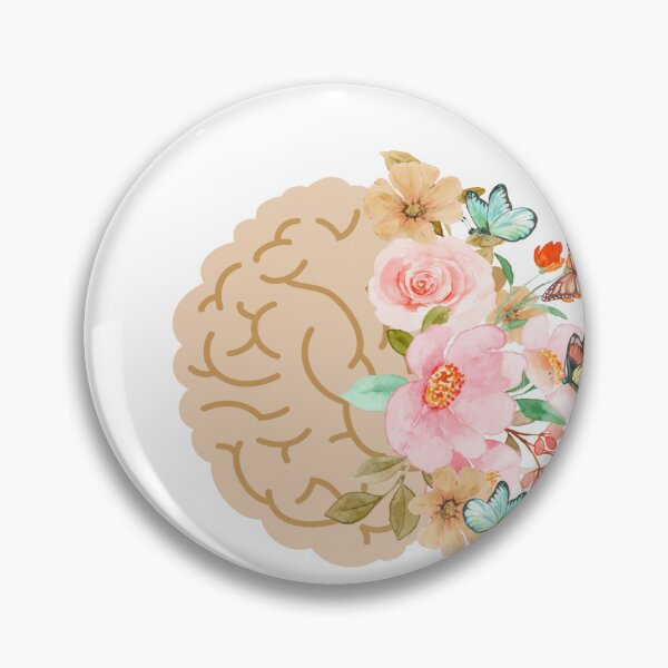 Item preview, Blooming brain with flowers and butterflies design  designed and sold by ArtfulGallery1.