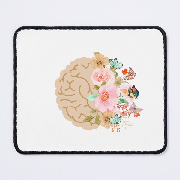 Item preview, Blooming brain with flowers and butterflies design  designed and sold by ArtfulGallery1.