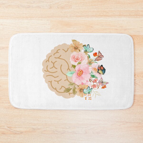 Item preview, Blooming brain with flowers and butterflies design  designed and sold by ArtfulGallery1.