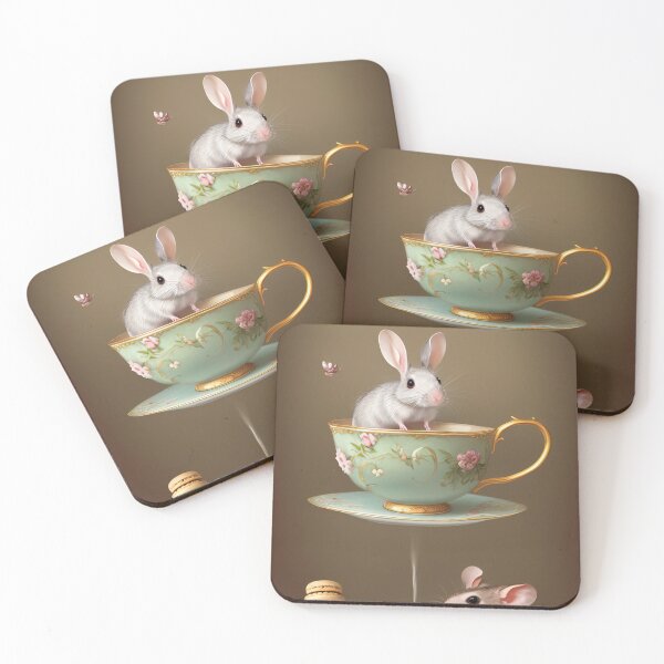 Item preview, Mouse Tea kids vintage cute animal children retro cookie designed and sold by Cyber Kids.