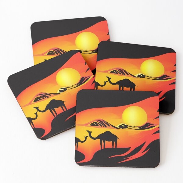 Item preview, Arabian Desert Summer Heat - Dunes And Camels Landscape designed and sold by House of Sadu by Craitza.