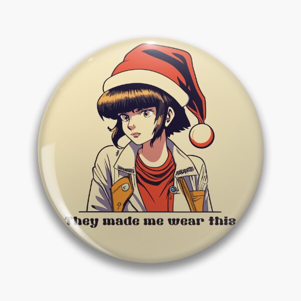 Item preview, They Made Me Wear This - Pouty Girl Wearing Santa Hat (Dark Text) designed and sold by Spiprinto.