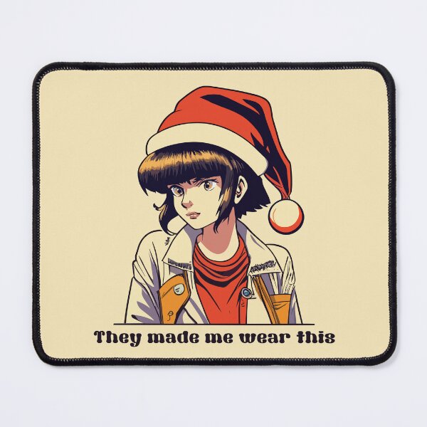 Item preview, They Made Me Wear This - Pouty Girl Wearing Santa Hat (Dark Text) designed and sold by Spiprinto.