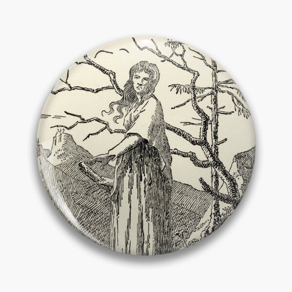 Item preview, Woman Standing on the Edge of the Abyss With Raven (Vrouw staand aan de rand van de afgrond en raaf) by Caspar David Friedrich designed and sold by thevoidishungry.