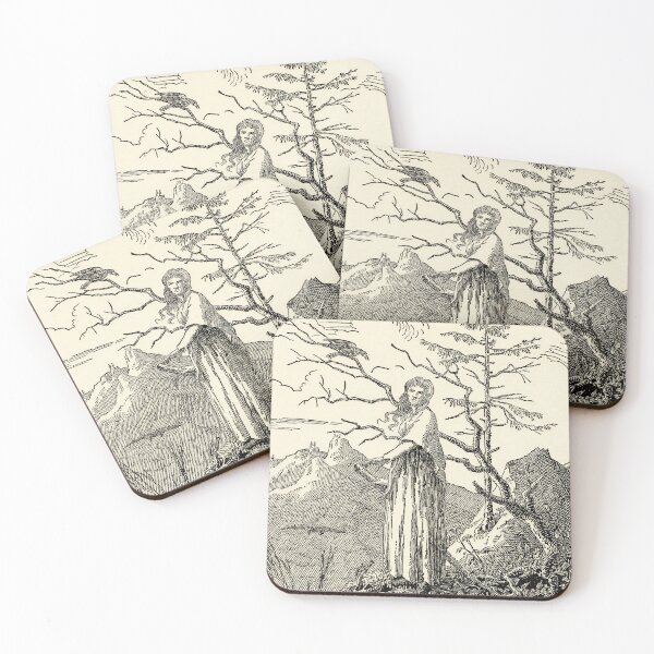 Item preview, Woman Standing on the Edge of the Abyss With Raven (Vrouw staand aan de rand van de afgrond en raaf) by Caspar David Friedrich designed and sold by thevoidishungry.