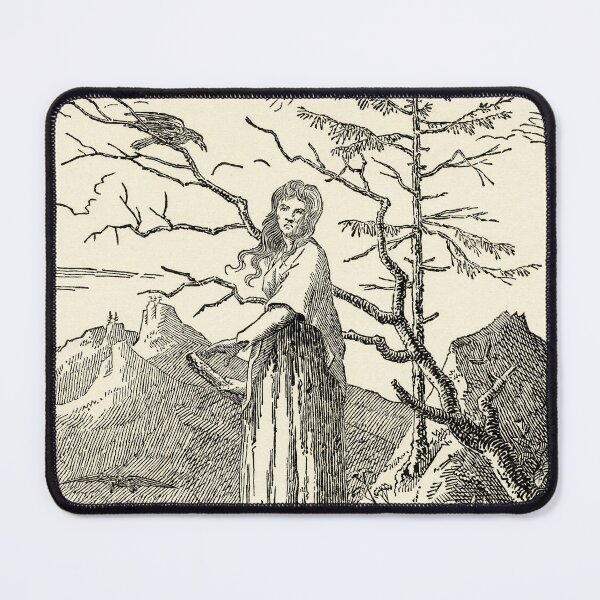 Item preview, Woman Standing on the Edge of the Abyss With Raven (Vrouw staand aan de rand van de afgrond en raaf) by Caspar David Friedrich designed and sold by thevoidishungry.