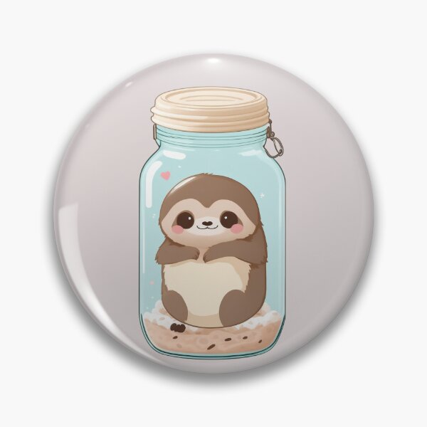 Item preview, cute sloth inside jar designed and sold by Majkel & Majkel.