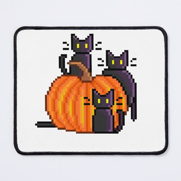 Item preview, halloween cats pixel art designed and sold by BashPIXIE.