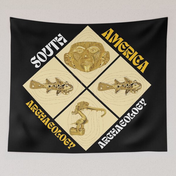 Item preview, South America Archaeology - Gold Treasures of Ancient Cultures - Gift for Archaeologists designed and sold by Carola-art.