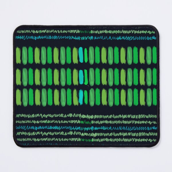 Item preview, Boho Hand-drawn Waves and Stripes Green designed and sold by ara-designs.