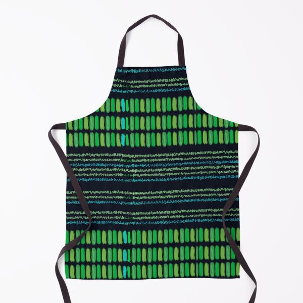 Item preview, Boho Hand-drawn Waves and Stripes Green designed and sold by ara-designs.