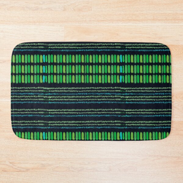 Item preview, Boho Hand-drawn Waves and Stripes Green designed and sold by ara-designs.