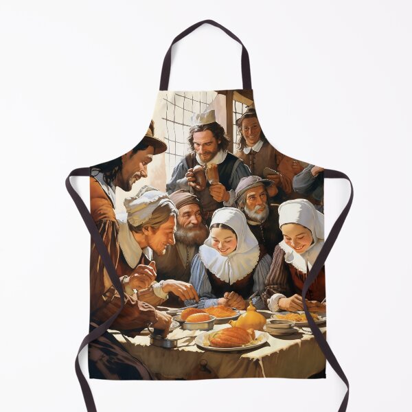 Item preview, Pilgrims Praying over Thanksgiving Meal designed and sold by dcrc.