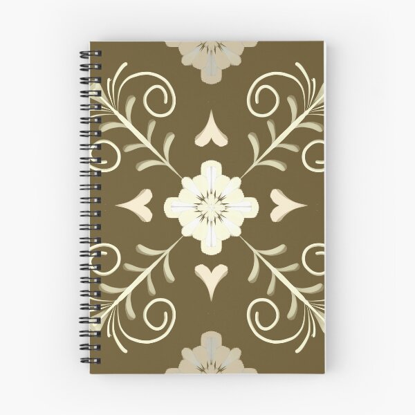 Aperçu de l'œuvre Design de carrelage de type méditerranéen en marron chocolat avec des tons ivoire et écru créée et vendue par OaktreeStudio.