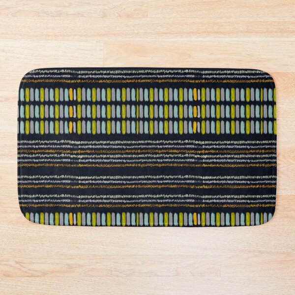 Item preview, Boho Hand-Drawn Waves and Stripes Green/Blue/Yellow designed and sold by ara-designs.
