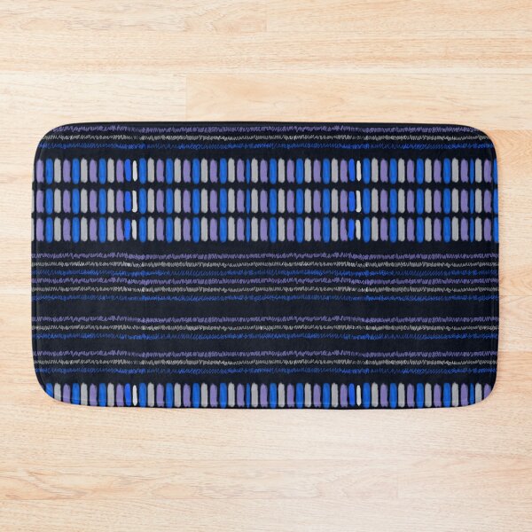 Item preview, Boho Hand-Drawn Waves and Stripes Blue/Purple/White designed and sold by ara-designs.