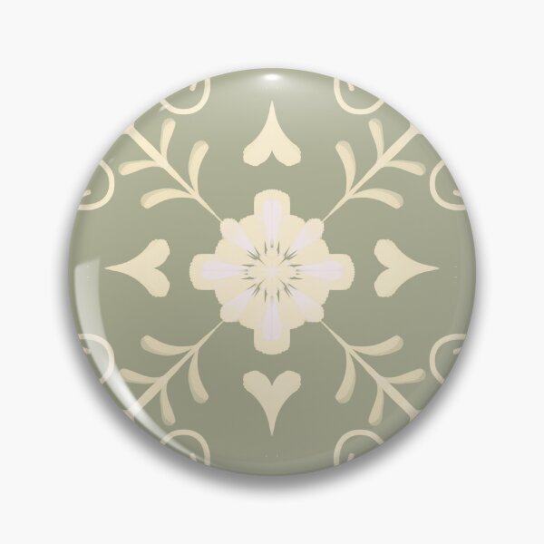 Aperçu de l'œuvre Design de carrelage de type méditerranéen en olive clair avec des tons ivoire et écru créée et vendue par OaktreeStudio.