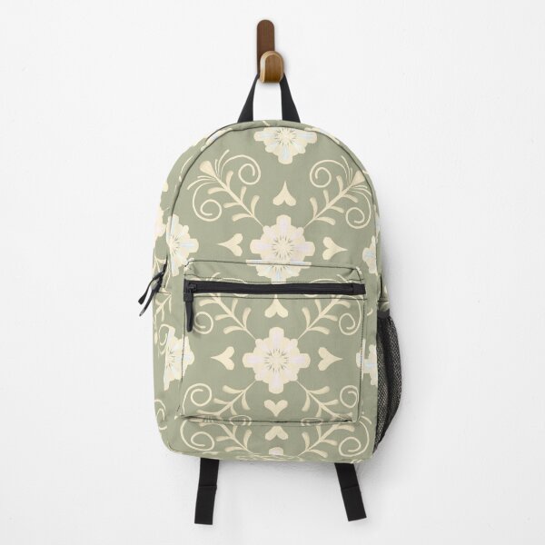 Item preview, Mediterranean Like Tile Design in Light olive with ivory and ecru tones designed and sold by OaktreeStudio.