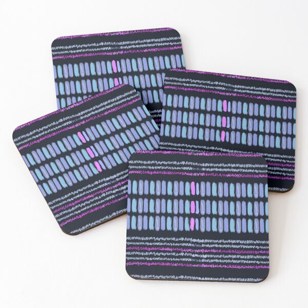 Item preview, Boho Hand-Drawn Waves and Stripes Blue/Pink designed and sold by ara-designs.