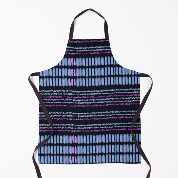 Item preview, Boho Hand-Drawn Waves and Stripes Blue/Pink designed and sold by ara-designs.
