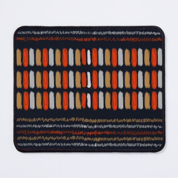 Item preview, Boho Hand-Drawn Waves and Stripes Red/Brown designed and sold by ara-designs.