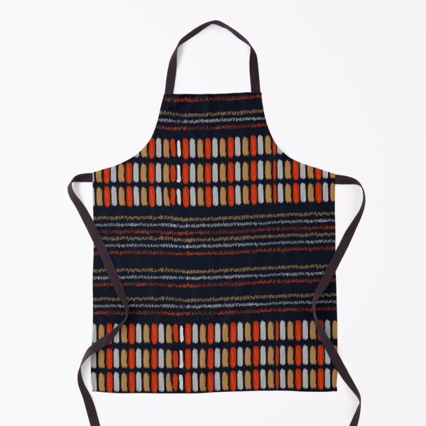 Item preview, Boho Hand-Drawn Waves and Stripes Red/Brown designed and sold by ara-designs.