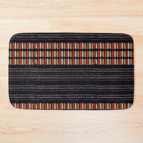 Item preview, Boho Hand-Drawn Waves and Stripes Red/Brown designed and sold by ara-designs.