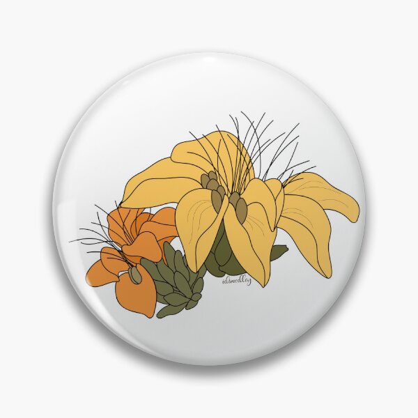 Item preview, Yellow and Orange Wili Wili Flower Sticker designed and sold by Idimedley.
