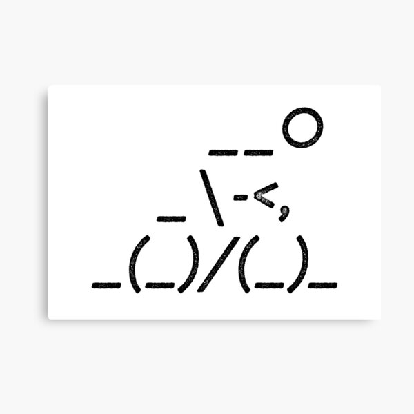 Item preview, Ascii art bicycle designed and sold by ShopEvaF.