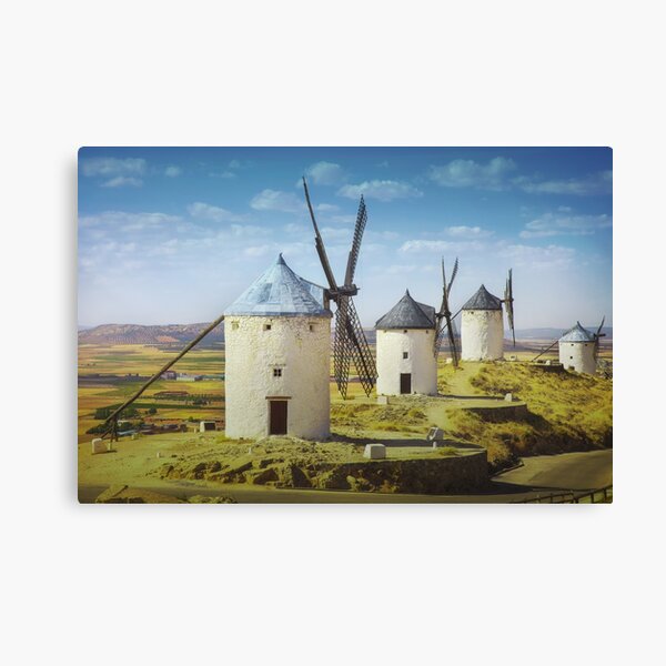 Don Quixote windmills in Consuegra. Castile La Mancha, Spain Canvas Print