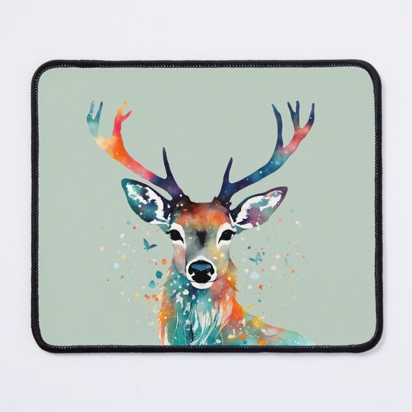 Item preview, Enchanted Deer Whimsy Design Modern Art illustration designed and sold by StickyBastardz.