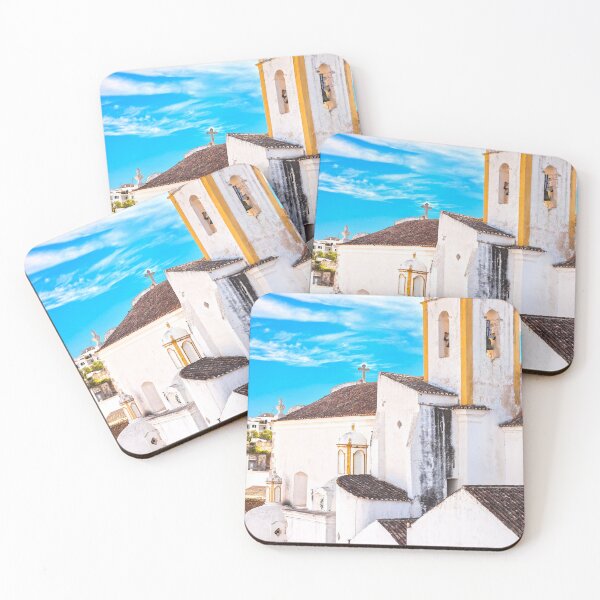 Item preview, Church and white facades in the old village of Tavira. Portugal designed and sold by Stefano Orazzini.