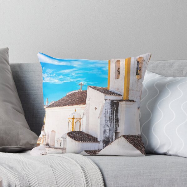Item preview, Church and white facades in the old village of Tavira. Portugal designed and sold by Stefano Orazzini.