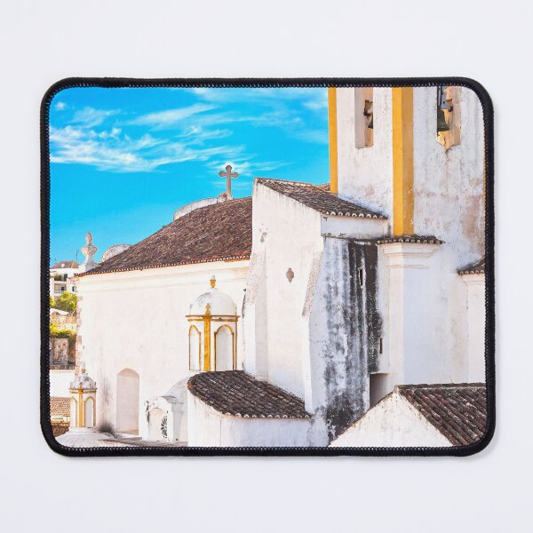 Item preview, Church and white facades in the old village of Tavira. Portugal designed and sold by Stefano Orazzini.