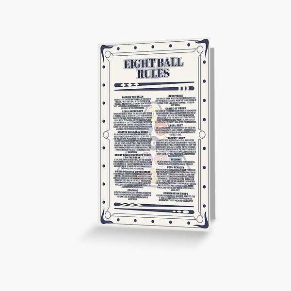 8-ball rules poster Magnet for Sale by Courtney Nicholls