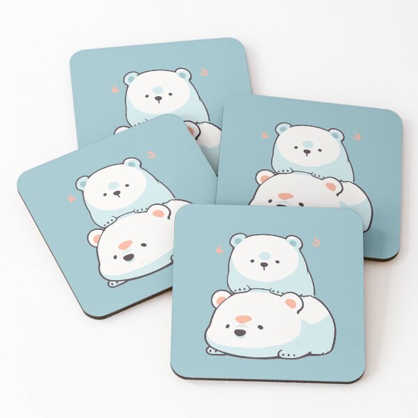 Item preview, Minimalist Fluffy Polar Bear Cute Cartoon Art  designed and sold by JadesignFang.