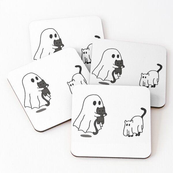 Item preview, Ghost holding cat and cat acting as ghost designed and sold by adesignworld.