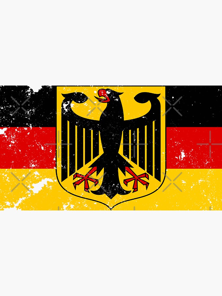 Coat of Arms of Germany, German Flag Sticker for Sale by lucky-star-art