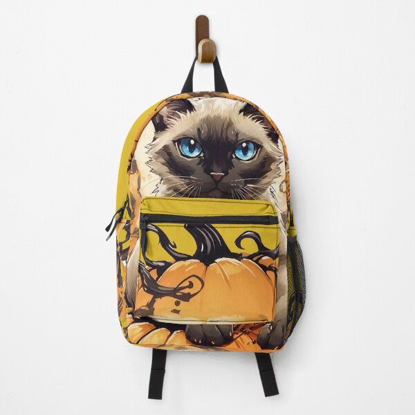 Item preview, Siamese Kitty Cat in a Pumpkin Treat designed and sold by wojysmokes.