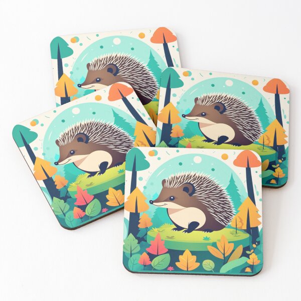 Item preview, hedgehogs in autumn designed and sold by Adam Mak.