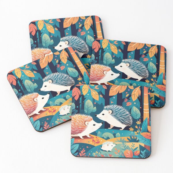 Item preview, hedgehogs in autumn ai paint designed and sold by Adam Mak.