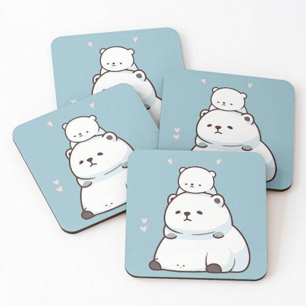 Item preview, Minimalist Fluffy Polar Bear Cute Cartoon Art  designed and sold by JadesignFang.