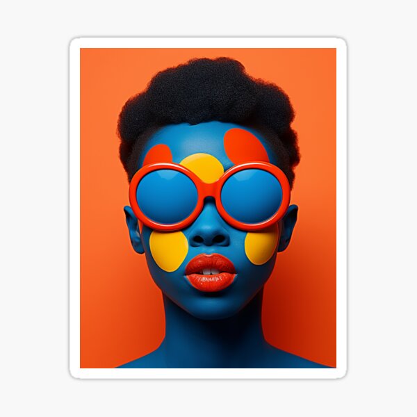 Aperçu de l'œuvre Peinture pour le visage Afro Pop créée et vendue par Graphoteka.