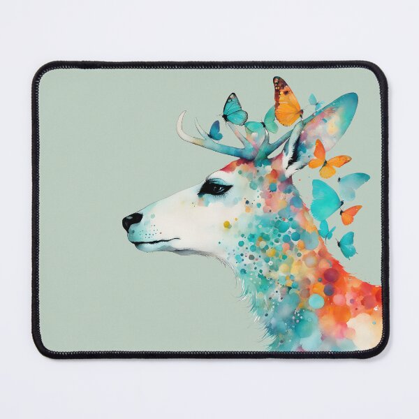 Item preview, Enchanted Deer Wimsy Design Modern Art illustration 002 designed and sold by StickyBastardz.
