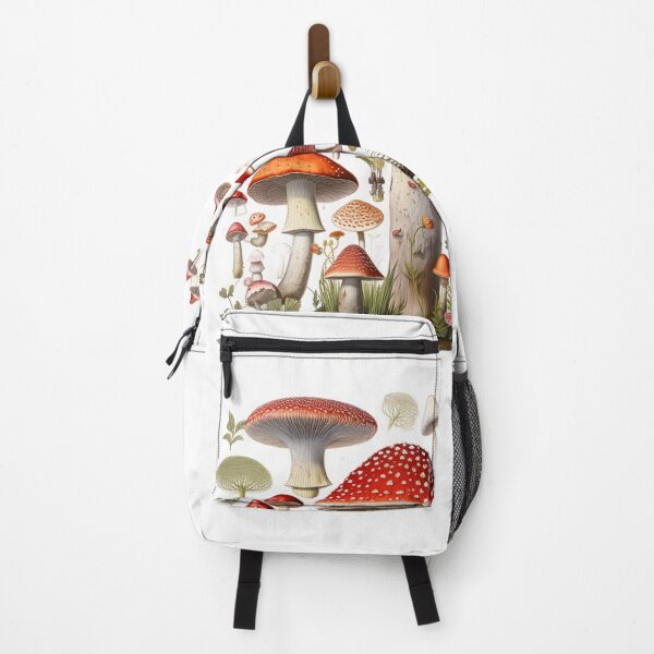 Item preview, Botanical forest mushroom pattern Amanita muscaria fungi designed and sold by OliveAndSnow.