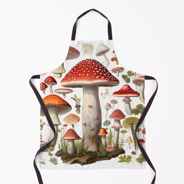 Item preview, Botanical forest mushroom pattern Amanita muscaria fungi designed and sold by OliveAndSnow.